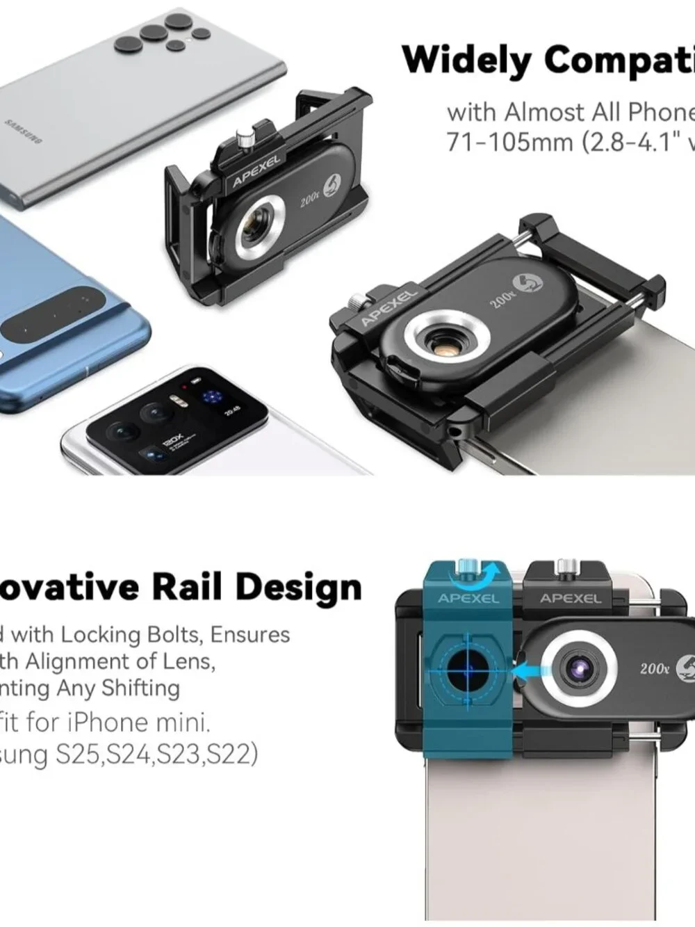 High-Definition 3-in-1 Phone Microscope with Built-in LED - For All Smartphones